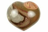 Wide, Polychrome Jasper Heart - Madagascar #254650-1